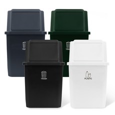 모노 클린 분리수거함 40L, 화이트