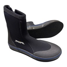 ROIAL潛水靴 - 防滑耐磨舒適保暖拉鍊設計潛水裝備, 黑色, 26 cm