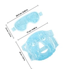1세트 쿨링 아이스 페이스 마스크 아이 재사용 가능 냉온 여성 남성용 부기 얼굴, Blue