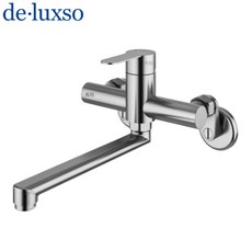 de.luxso 不鏽鋼壁式廚房龍頭 DF-7030ST，壁掛式單冷水龍頭，廚房省空間首選, 1個