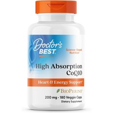 Doctor's BEST High Absolution輔酶Q10素食膠囊 200mg, 180顆, 1罐