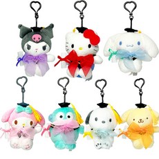 포치포치 산리오 인형 키링 학사모 가방고리, 1개, 쿠로미, 13cm