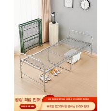 침대 철제 프레임 폭 매트리스 데이베드 라이트베드 철재 패브릭 깔판 80cm, L. 밀리터리 그린색상 75폭 13kg 스틸 와이어 침