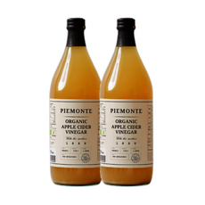 피에몬테 이탈리아 애사비 애플사이다비니거 유기농사과식초, 2개, 1L