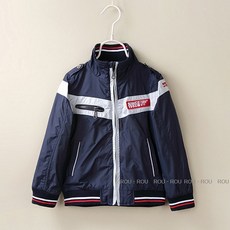 鹿拉拉 LU-LALA 男童春秋韓版雙層拼接風衣夾克，零碼出清9-12M男童外套