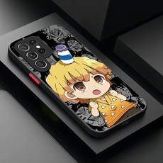 귀멸의칼날 갤럭시케이스 귀칼 폰케이스 귀여운 A16 S23 S24 삼성 FE A15 S25, 갤럭시 S24, 검정색