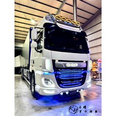 RY日耀貨卡燈藝 DAF六期專用廠徽燈、CF廠徽燈、LF廠徽燈、標誌燈、LOGO燈、車標, 1個, LF,紅色, 紅色