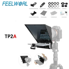 필월드 TP2A 스마트폰 DSLR 카메라 텔레프롬프터 리모컨 및 마그네틱 폰 홀더 포함 인터뷰 라이브 스트리밍, 01 회색