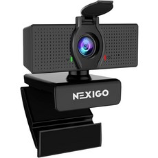 마이크 소프트웨어 제어 및 개인정보 보호 커버 USB HD 컴퓨터 웹 카메라 플러그 앤 플레이 줌스카이프팀 회의 통화용 NexiGo N60 1080P 웹캠, USB-C Webcam