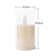 수면 탁상 조명 서재 협탁 무드등 LED 시뮬레이션 촛불 거실 테이블 장식 배터리 구동 동적 박동 램프 웨딩, 5cmx10cm, 1) 5cmX10cm