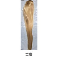 幸運星 台灣發貨 深棕色長假髮頭套 女生中分瀏海 角色扮演派對假髮, 1個, 金色假髮, 深棕色