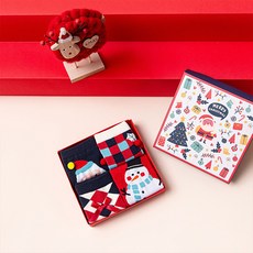 聖誕襪子秋冬保暖中筒襪卡通麋鹿睡眠襪, 2021B, 1個