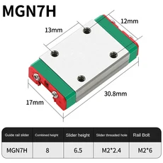 MGN7 MGN12 300 350 400 450 500 600 800mm 소형 선형 레일 슬라이드 1pcMGN9 가이드 + 캐리지 CNC 부품, 07 MGN7H, 11 Free cut