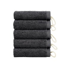 호텔 핸드 40수 코마사 어린이집 고리손수건 5장, 5개, 다크그레이