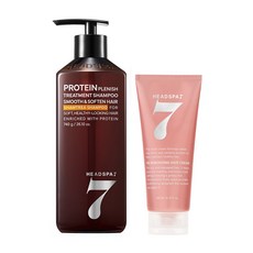 [올리브영 트리트먼트 1위] 헤드스파7 프로틴 샴푸 740g + V8 리본딩 헤어 크림 200ml, 1개