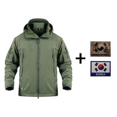 [태극기 패치증정] 밀탑 소프트쉘 전술 자켓 봄가을 후드집업 바람막이 근무복 야외 작업복