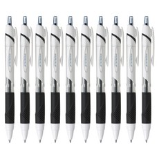 유니볼 제트스트림 유성볼펜 1갑10개입 0.5mm, 블랙