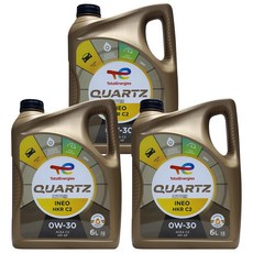 토탈 쿼츠 이네오 HKR C2 0W30 6L x 3개 1박스 18L 가솔린 디젤 겸용 100% 합성 엔진오일 (5W30 대체시 연비개선)