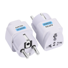 나노볼트 멀티 변환 플러그 변환 어댑터 일반형 화이트 중국 돼지코, 2개