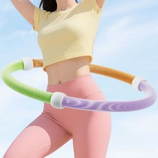 HALOPICK 고탄성 소프트 스프링 허리라인 다이어트 슬림 뱃살 훌라후프, 1개, 보라계열, 1.5kg