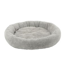 簡約棉絨圓窩 保暖舒適寵物睡窩 狗窩貓窩 舒眠圓床 寵物保暖床墊 寵物用品, 灰色, 1個