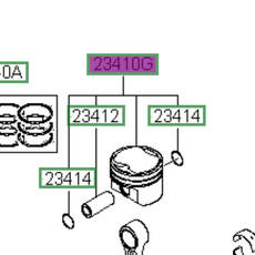 피스톤 & 핀 & 스냅 링 어셈블리 / 234102C450 / 23410 2C450 / 순정부품 / 제네시스 쿠페 12_BK