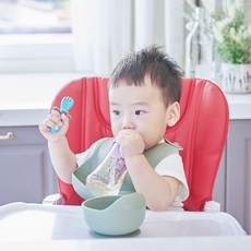 CherChouChou 矽膠防傾倒孩童碗, 黃色, 1個