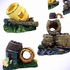 더에스 수족관 술통 모형장식 미니가재은신처 물고기소품 어항은신처소형, 1구