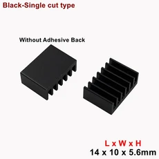 히트싱크 알루미늄 14x10x5 카드용 마더보드 전자칩 그래픽 14x10x6mm CPU, Black Cut, 상세설명참조