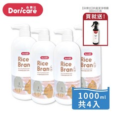 Doricare朵樂比 米糠碗盤蔬果洗劑 1000ml四入組, 1個