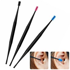 J1 2in1 실리콘 귀이개 양면 귀 크리너 귀파개 귀후비개 귀청소