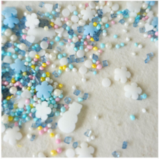 슈가 스프링클 겨울동화 눈꽃믹스 식용 데코레이션 장식 12g 소포장, 1개