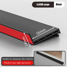 창문 방수판 알루미늄 가이드 플레이트 바 야외 발코니 차단판 실링 스트립, 01 110CM X 1 piece, 04 External-Large