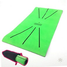 골프 퍼팅 연습 매트 접이식 휴대용 실내 스윙 궤적 가이드 라인 표시 방향 교정, 1개, 상세페이지 참조