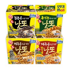 오뚜기 제주콩으로 만든 생낫또+유기농콩으로 만든 생낫또+검은콩으로 만든 생낫또+제주콩으로 만든 생감귤낫또, 642g, 1세트