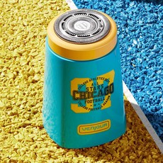 미주 venjour 미니 자석 헤드 면도기 전동 휴대용 남성 여행 충전 면도기, 녹색, 하나