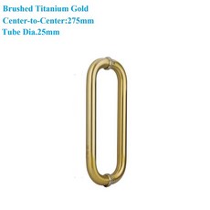호환 1개 SUS304 유리 도어 바 풀 백투백 마운트 로즈 골드 화이트 블랙, 42 OGold 275mm