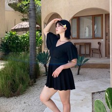 [3XL-9XL빅사이즈]오션 플러스수영복 여성 원피스수영복 체형커버 몸매보정 5XL 7XL 바캉스 휴양지룩