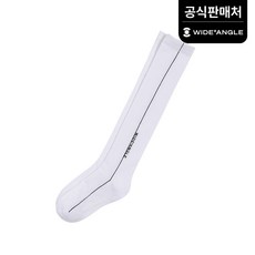 와이드앵글 공식 여성 CO 스트라이프 라인 니삭스 WWP24S06W2 (정상가:14 000), White, 1개