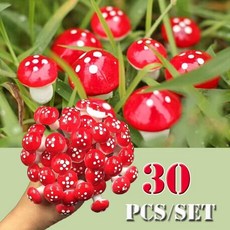 동화 정원 장식용 미니어처 레진 버섯 공예품 나무 더미 장식 홈 데스크탑, 1개, 1. 30pcs