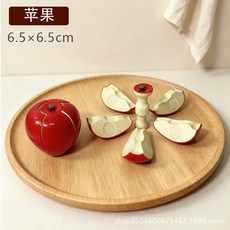 仿真切切樂玩具 水果蔬菜海鮮廚房遊戲組, 1個, 8. 五辦蘋果