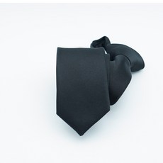 CHINJUN 自動拉鍊領帶 素面黑
