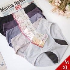 星光 柔軟舒適防外漏中腰生理褲 蠶絲蛋白親膚 竹炭抗菌 中腰包肚 9310, 灰色,L號