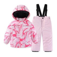 어린이 스키복 핑크 보드복 키즈 스노우보드 상하의세트 썰매복