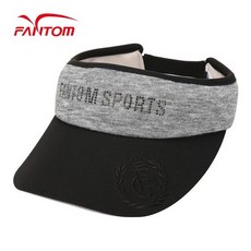 팬텀 팬텀골프 여성 원형 로고 장식 썬바이저 221F1CP103_BK, BK, 1개