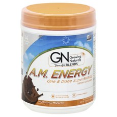 Growing Naturals A.M.能量One&Done超級奶昔 早晨摩卡, 504.6克, 1個