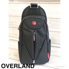 OVER LAND 防水尼龍胸包 單肩側背包 男用包