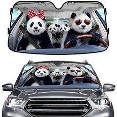 GENANY Panda 자동차 SUV 트럭용 앞유리 햇빛 가리개139.2 x 76.2cm55 30인치 창문용 전면 창문 바이저 2981162, GENANY Panda 자동차 SUV 트럭용 앞유리 햇