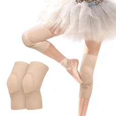 Jomuyee 젤 패드가 있는 초박형 댄스 무릎 슬리브 댄스 발레 요가 치어리딩 여아용 다리 선물 아이디어