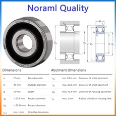 6303 시리즈 2RS 2Z 2ZN NR 2RSNR - 산업용 단열 볼 베어링, 05 6303-2RSC3